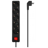 Régua Aisens 5 Tomadas Schuko 16A com Switch on/off Preta image