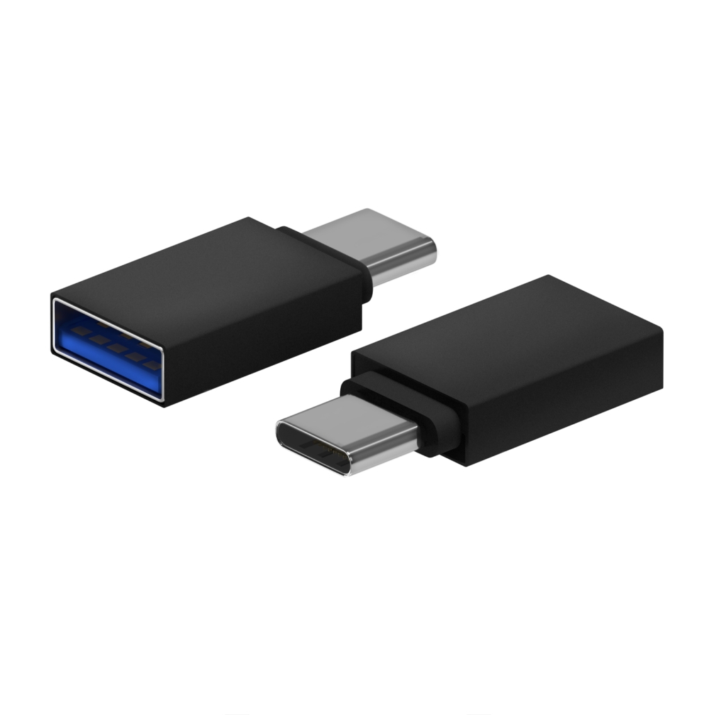 Adaptador Aisens USB 3.2 Gen1 3A, Tipo USB-C/MA/H, Alumnio Preto 1