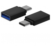 Adaptador Aisens USB 3.2 Gen1 3A, Tipo USB-C/MA/H, Alumínio Preto image