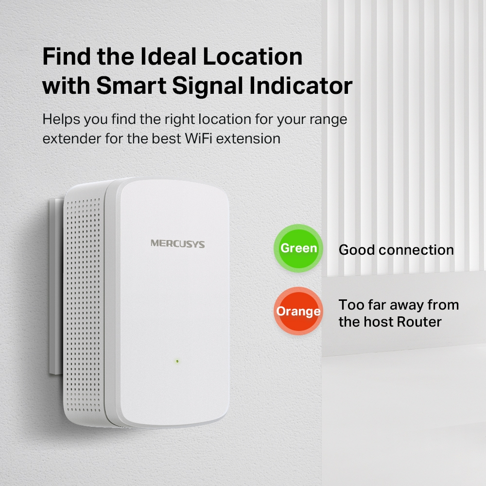 Range Extender Mercusys ME10 N300 Single-Band WiFi 4 10/100Mbps 4