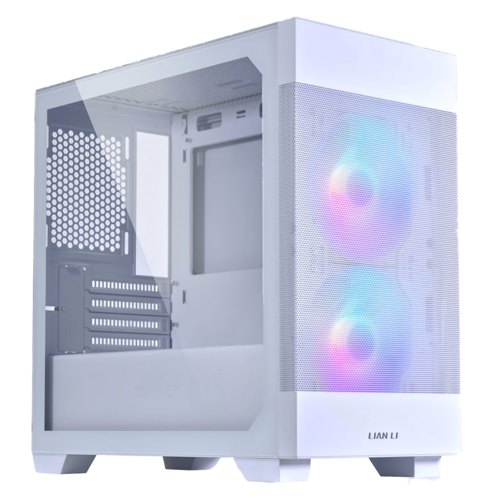 Caixa Micro-ATX Lian Li Lancool 205M Mesh Snow Vidro Temperado 1