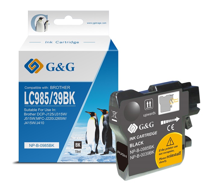 Tinteiro Compatvel G&G Brother LC985 XL Preto 1