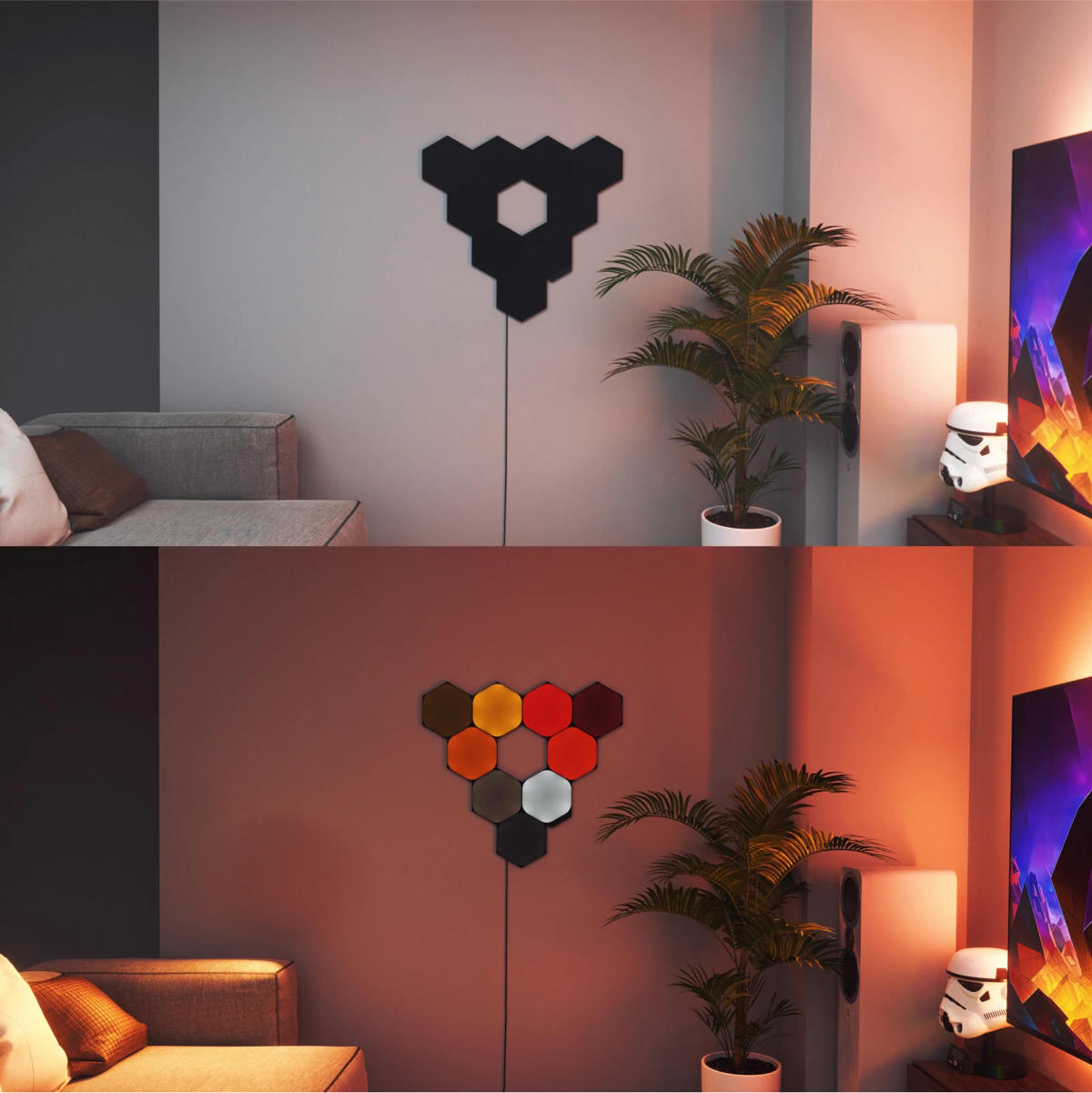 Nanoleaf - Shapes Hexagons Kit Black (starter+9 panels) 2