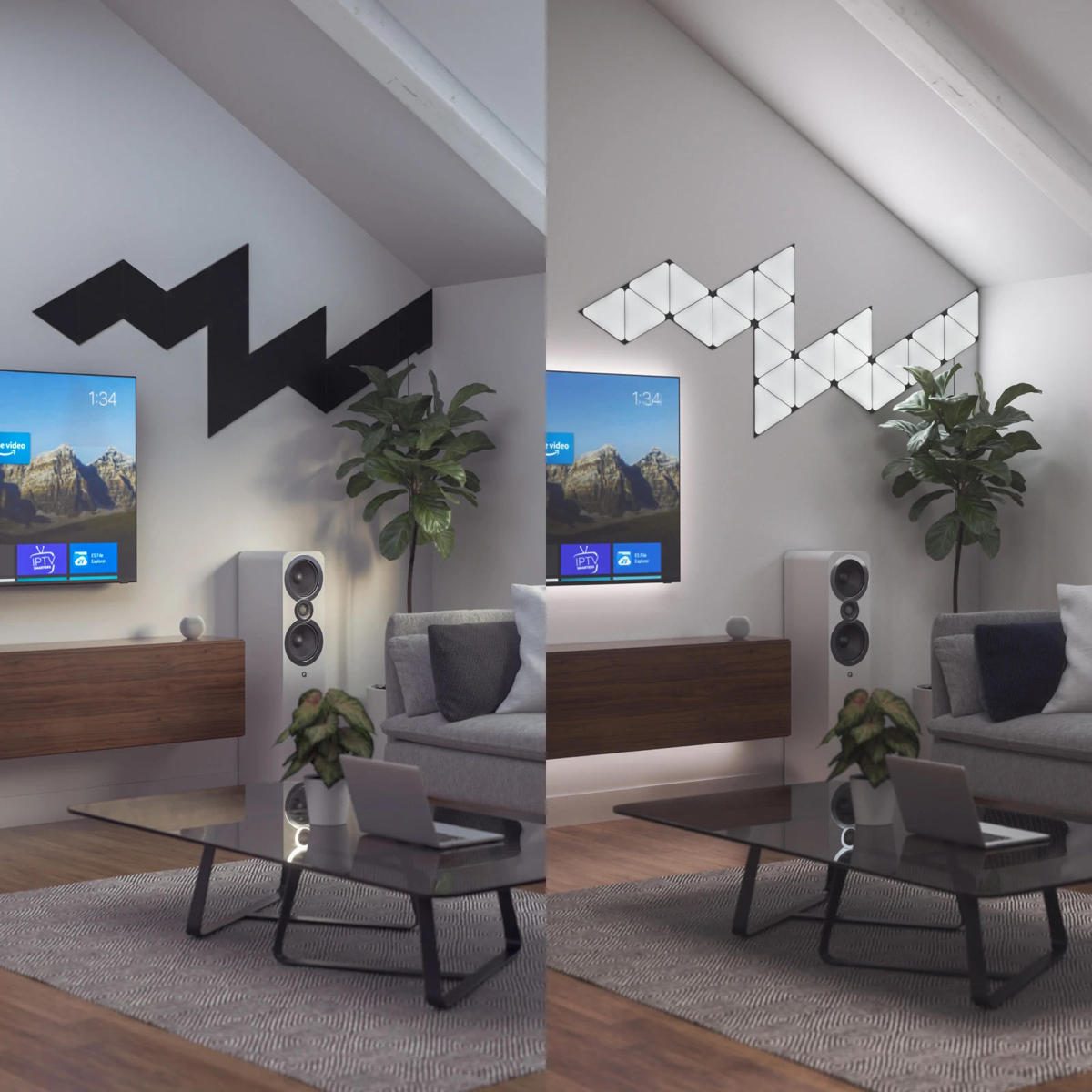 Nanoleaf - Shapes Triangles Expansion Pck Black (3 panels) 4