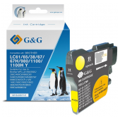 Tinteiro Compatível G&G Brother LC980/LC1100 Amarelo image
