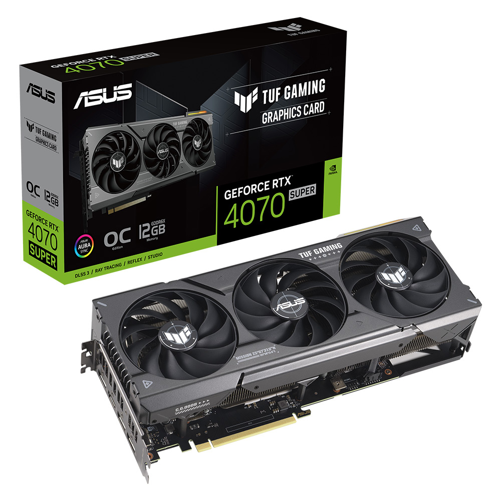 Placa Grfica Asus GeForce RTX 4070 Super TUF Gaming OC Edition 12GB GDDR6X DLSS3 1