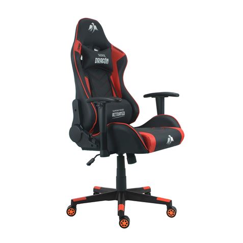 Cadeira Gaming Cromad Serie Dragon Preta/Vermelha 2