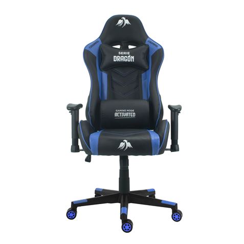 Cadeira Gaming Cromad Serie Dragon Preta/Azul 1