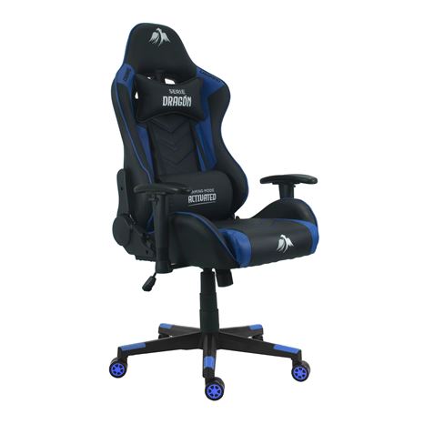 Cadeira Gaming Cromad Serie Dragon Preta/Azul 2