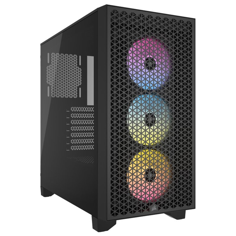 Caixa ATX Corsair 3000D Airflow RGB Vidro Temperado Preta 1