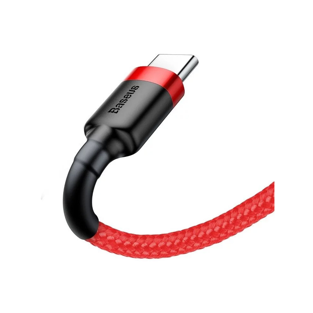 Cabo Baseus Cafule USB-A p/ USB-C 3A 1m Vermelho 3