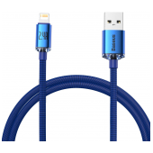 Cabo Baseus Crystal Shine USB-A para Lightning 1.2m Azul image