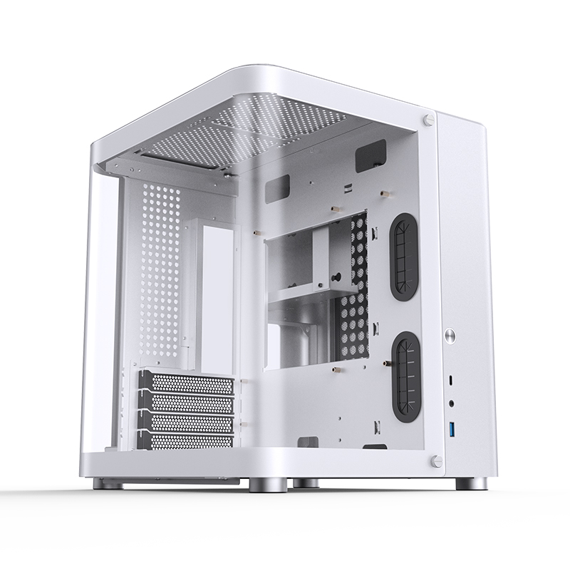 Caixa Micro-ATX Jonsbo TK-1 2.0 Vidro Temperado Branco 1