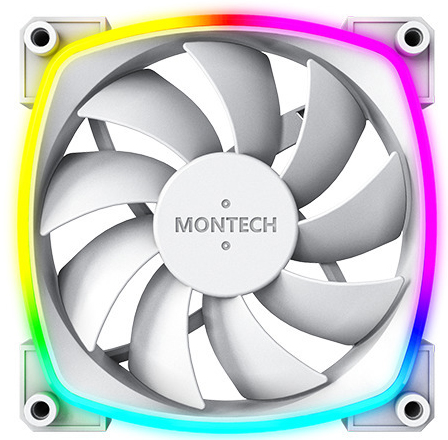 Ventoinha 120mm Montech AX120 PWM ARGB Branco 1