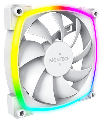 Ventoinha 120mm Montech AX120 PWM ARGB Branco 2