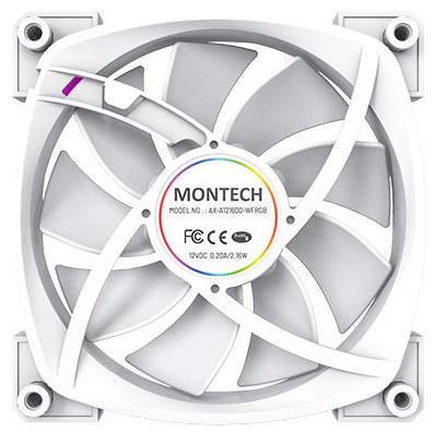 Ventoinha 120mm Montech AX120 PWM ARGB Branco 4