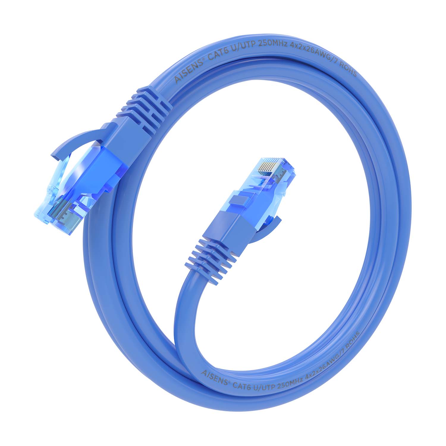 Cabo de Rede Aisens UTP AWG26 CCA Cat.6 - 1m Azul 2