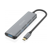 Hub USB-C 3.2 10G Aisens de 3 Portas USB-A e 1 Portas USB-C, Cinza image