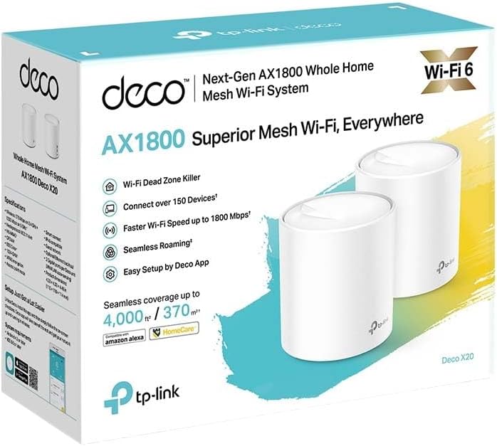 Sistema Mesh TP-Link Deco X20 AX1800 Whole Home Mesh Wi-Fi 6 (2-Pack) 3