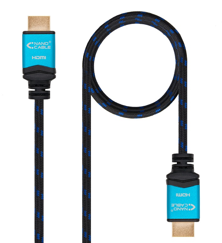 Cabo HDMI 2.0 NanoCable High Speed M/M 1.5m Preto/Azul 1