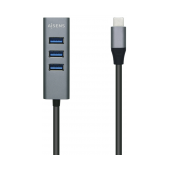 Hub USB-C 3.1 Aisens de 4 Portas USB-A, Cinza image