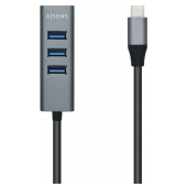 Hub USB-C 3.1 Aisens de 4 Portas USB-A, Cinza image
