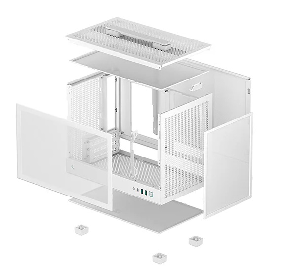 Caixa Mini-ITX Deepcool CH160 Airflow Branca 4