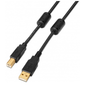 Cabo Aisens USB 2.0 Type-A M p/ Type-B M Impressora 5m Premium Preto image