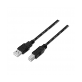 Cabo Aisens USB 2.0 Type-A M p/ Type-B M Impressora 1.8m Preto image