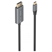 Cabo conversor bidirecional Aisens USB-C para Displayport 8K @ 60 Hz, USB-C/M-DP/M, preto, 1,8 m image