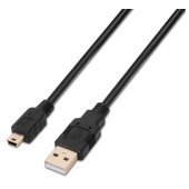 Cabo Aisens USB 2.0 Type-A M p/ mini-USB M 1.8m Preto image