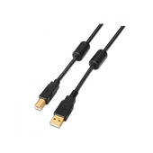 Cabo Aisens USB 2.0 Ferrite Type-A M p/ Type-B M Impressora 2m Preto image