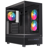 Caixa ATX Einarex Prisma S500 RGB Vidro Temperado Preto image