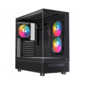 Caixa ATX Einarex Prisma S500 RGB Vidro Temperado Preto image