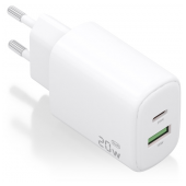 Carregador Aisens 20W 1xUSB-C PD3.0 - 1xUSB-A QC3.0 Branco image