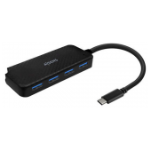 HUB Aisens USB 3.1 USB-C - USB-C/M-4Xtipo A/H - 15cm image