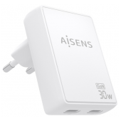 Carregador de Parede Aisens 30W 2xUSB-C Branco image