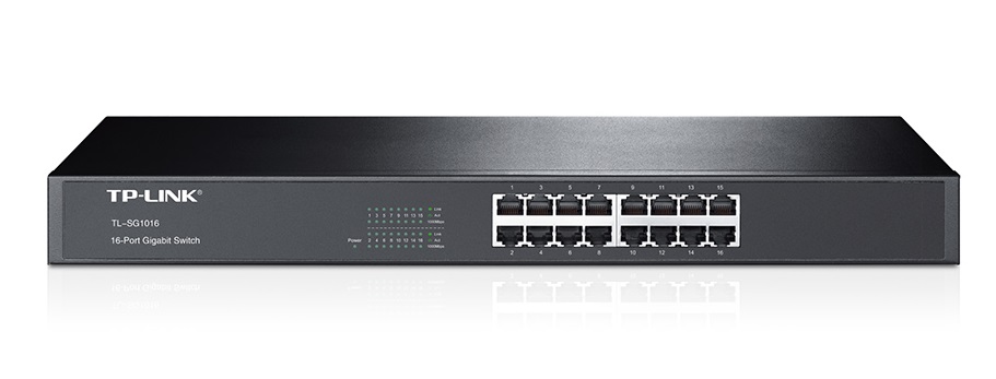 Switch TP-Link 16 Portas Gigabit Rack 19 - TL-SG1016 1