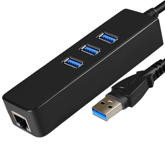 Adaptador Ntech HUB USB3.0 + RJ45 1