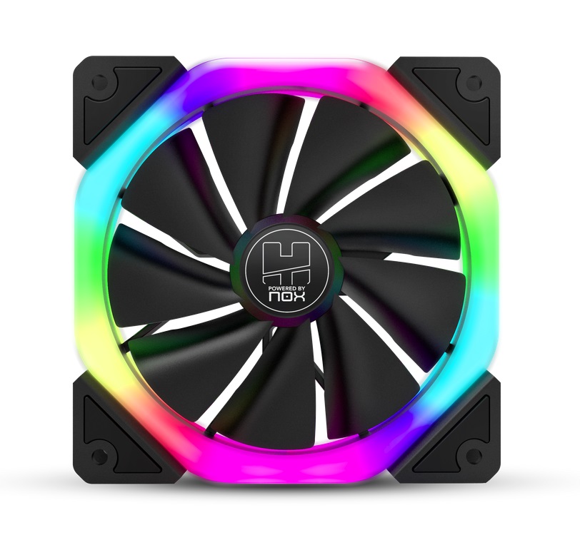 Ventoinha 120mm Nox 1100RPM D-Fan RGB 6 Pinos PWM 1