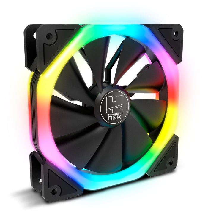 Ventoinha 120mm Nox 1100RPM D-Fan RGB 6 Pinos PWM 2