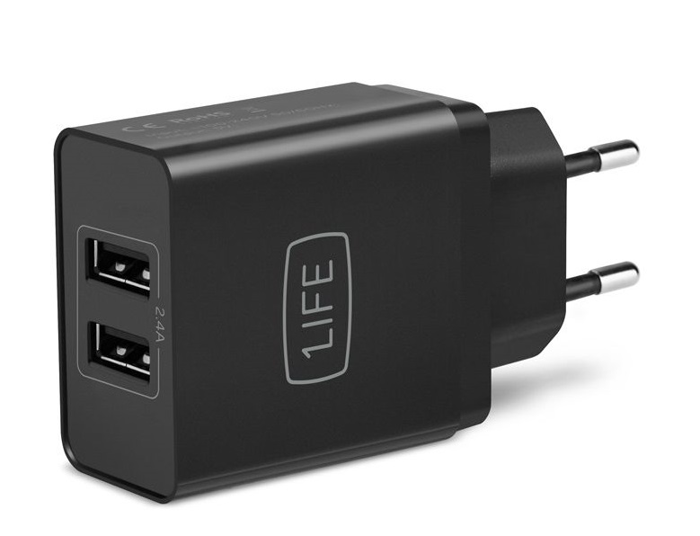 Carregador 1Life pa:dual usb Preto 1