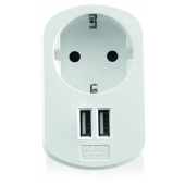 Carregador Ewent EW1211 USB AC 2 Portas 15.5W 3.1A Shuko Branco image