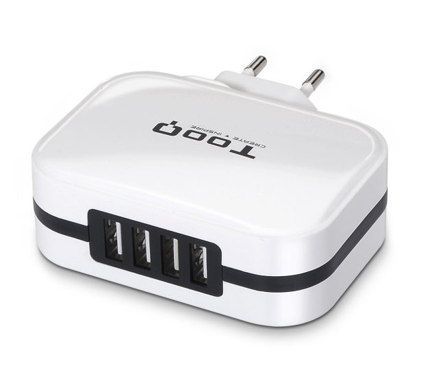 Carregador Universal TooQ QWC-1SC04WT USB-C + USB-A 27W, 1