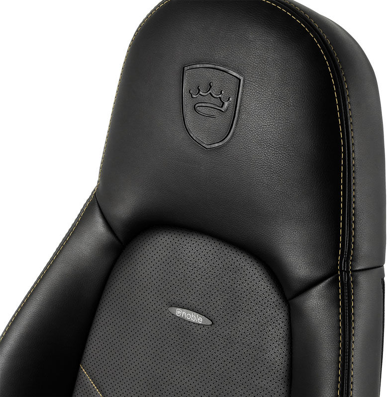 Cadeira Noblechairs ICON PU Leather Preto / Dourado 3