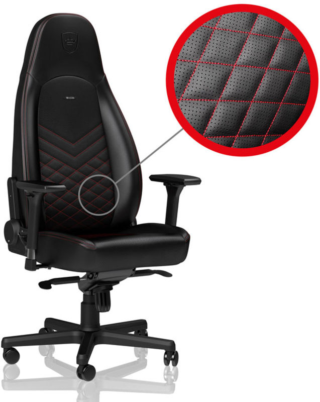 Cadeira Noblechairs ICON PU Leather Preto / Vermelho 1