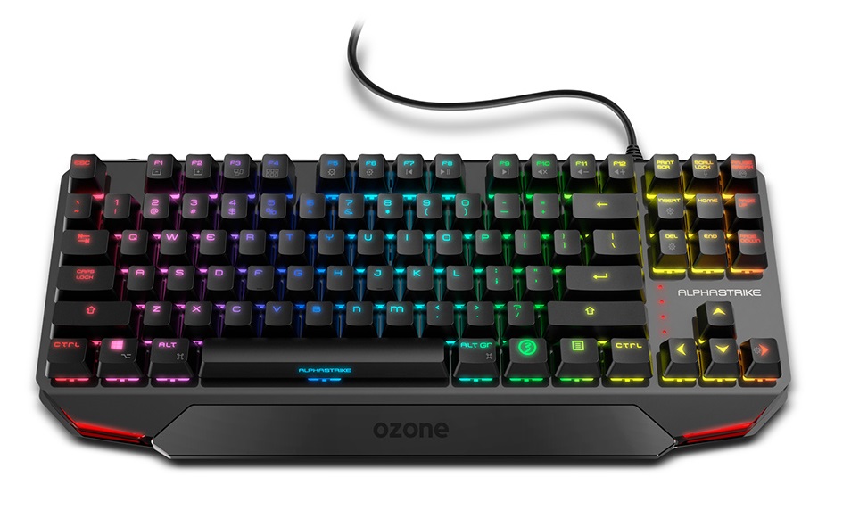 Teclado Mecnico Ozone Alpha Strike RGB PT Outemu Red 4