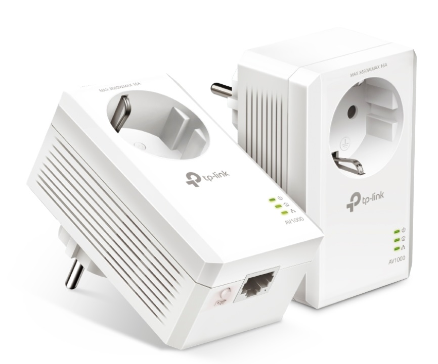 Powerline TP-Link AV1000 Gigabit Passthrough Powerline Starter Kit 1