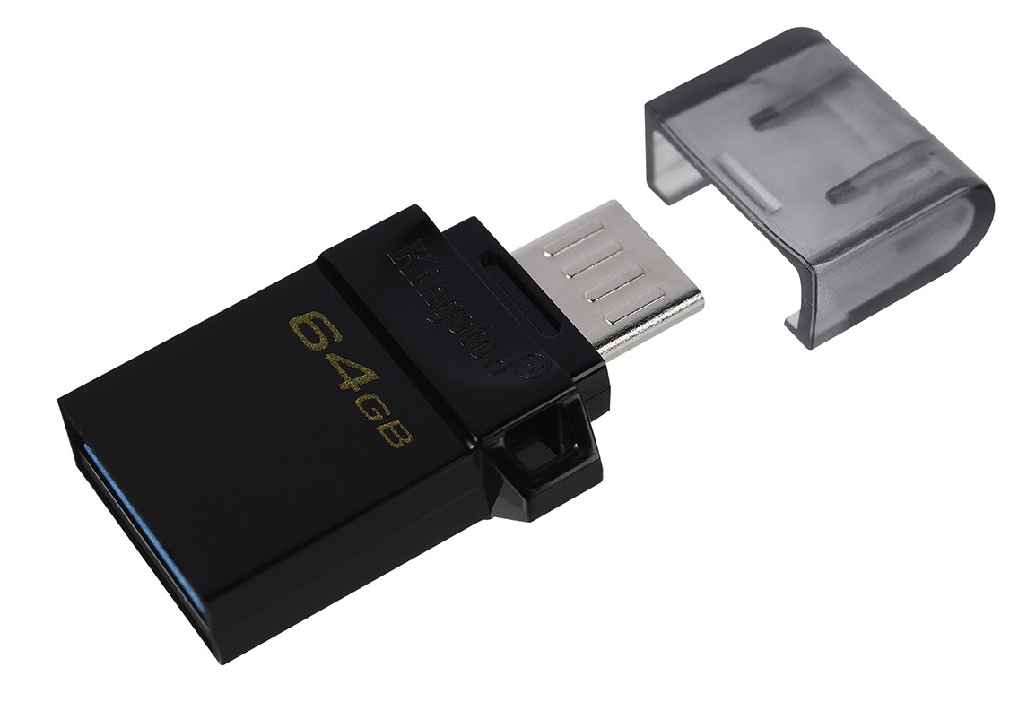 Pen Drive Kingston DataTraveler microDuo3 Gen2 64GB USB 3.2 Gen1 Preta 1