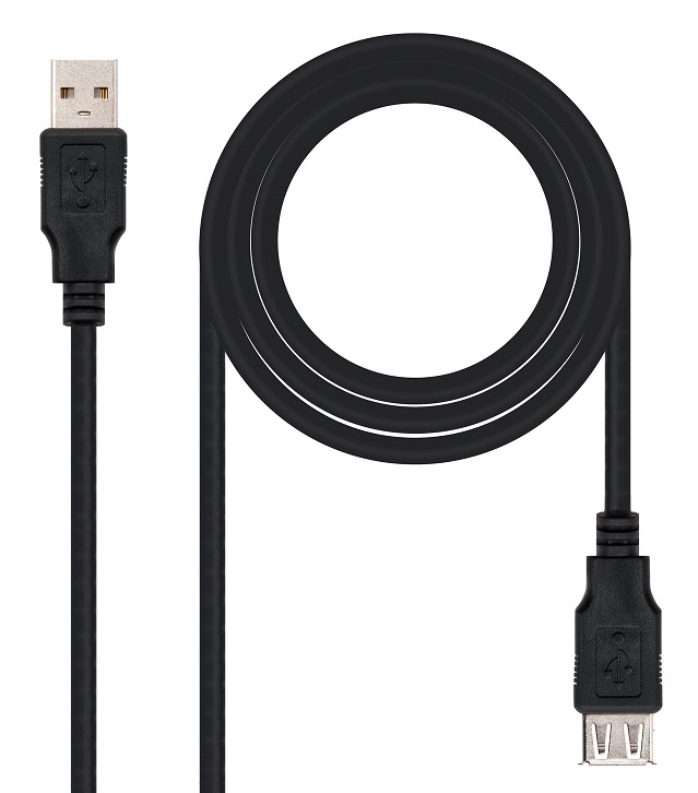 Cabo NanoCable Extenso USB 2.0 Type-A M p/ Type-A F 3m Preto 1